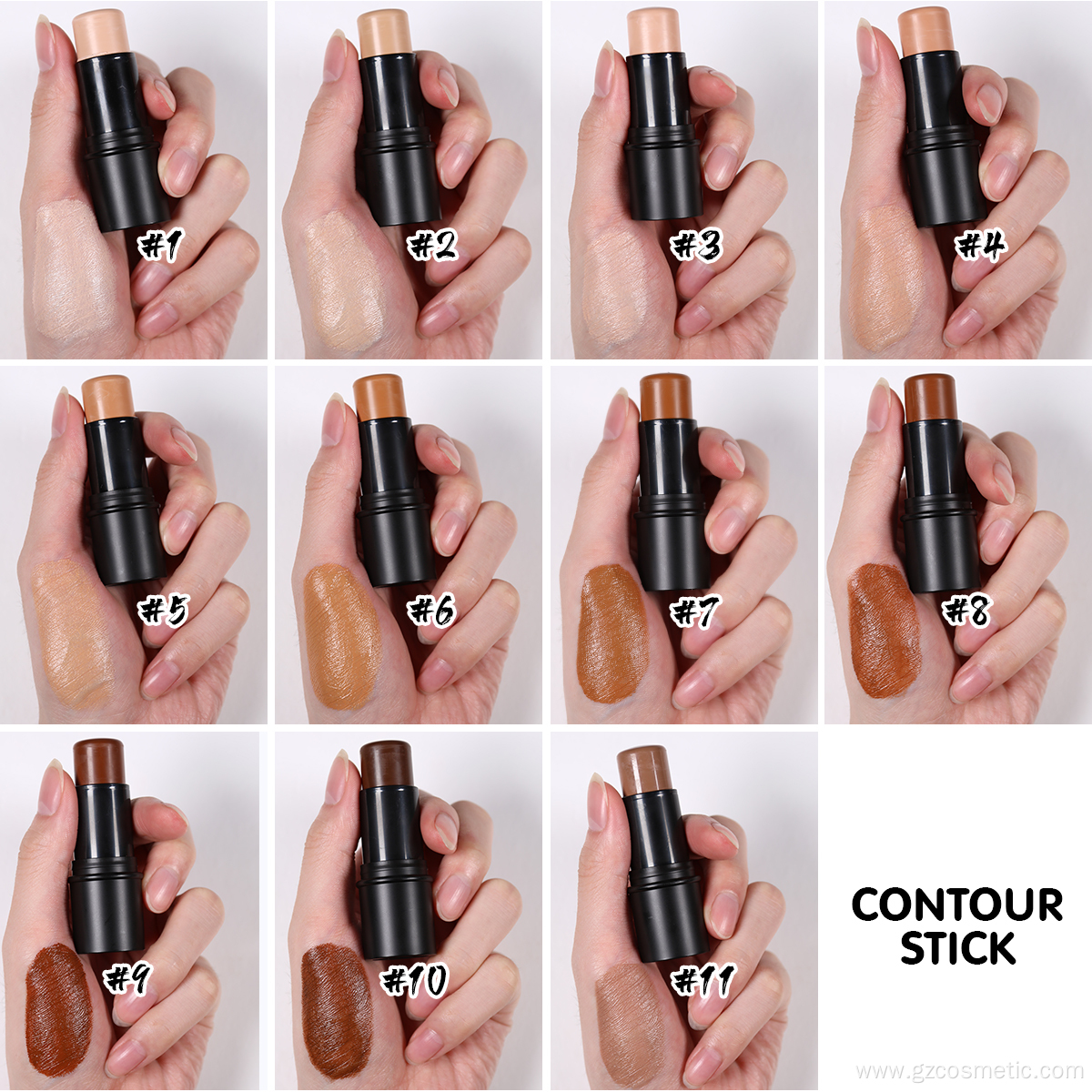 Wholesale Face Cream Contour Stick Private Label Make up Foundation Black Makeup Stick Face Highlighter Creamy Contouring Stick