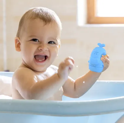 Cute Animal Bath Toys: Creative Splashing Silicone Baby Bath Toys