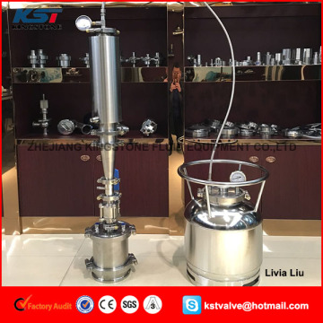 Custom 12" Round Bottom stainless steel solvent tank (25lbs Solvent Capacity)