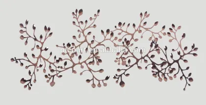 Electroplated leaf metal wall decor arts and crafts home decorations