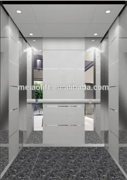 USMEOTS brand, mirror car walls, 6-21 persons, VVVF drive small machine room passenger elevator