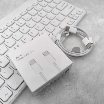 USB-C to Type-C Braided Fast Charging Data Cable for Apple iPhone 13 14 15 Max Pro - Wholesale