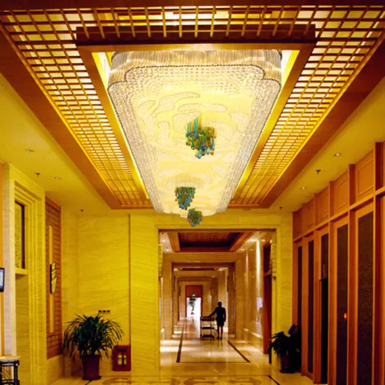 Meeting room modern luxury large lobby crystal chandelier