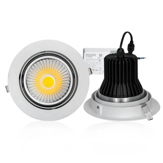 32W 8 Inch CRI90/97 100lm/w Aluminium 4-Way Rotatable Commercial Recessed LED Downlight