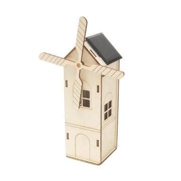 STEM DIY Wood Windmill House Educational Toy