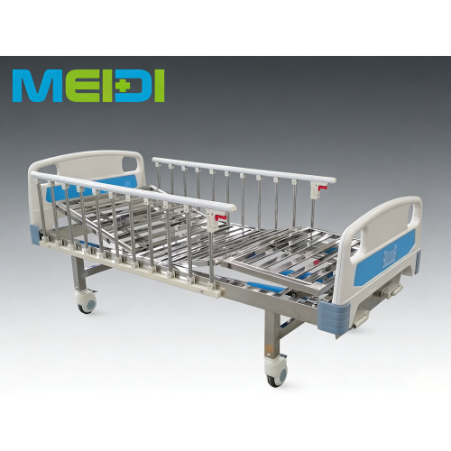 Easy-to-Clean Medical Bed with Multi-Stage Guardrails