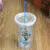 Promotion cups and straws bend straw plastic cup
