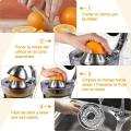 130 W Elétrico Citrus Juicer Laranja Limão Limão Grapefruit Juicer Corpo em Aço Inoxidável e Filtro e Extrator de Prensa de Cone Laranja