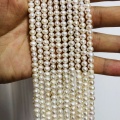 Discount products,Natural Fresh water pearls 4-5mm potato pearls necklace jewelry beads,10strings/lot