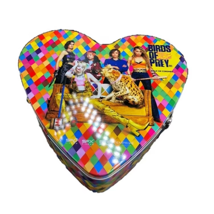 DADI Beautiful Heart Shape Metal Handle Tin Box
