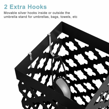 Freestanding Square Metal Umbrella Holder Rack