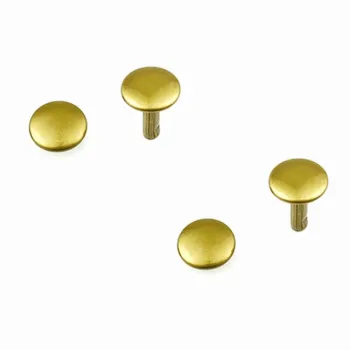Factory Price 7mm Leather Double Cap Rivets Brass for Bags & Clothes