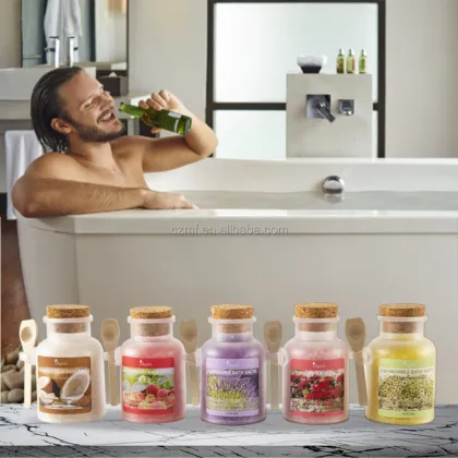 Lavender Foot Soak Bath Scrub with Epsom Salt and Rose Petals