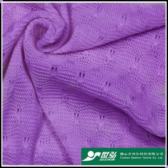 Hacci jacquard fabric, 100% polyester, for amice, fashion garment