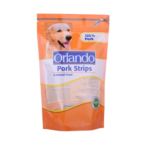 Printed plastic bag with clear window for dog food
