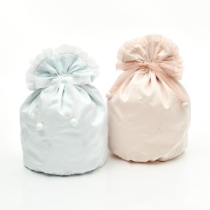Custom Stylish Satin Packaging Bag organza ribbon