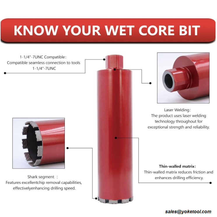 4 inch Diamond Drill Core Bits for Concrete Masonry Brick and Stone, Laser-Welded Wet Drill Bit, 14 Drilling Depth (2)