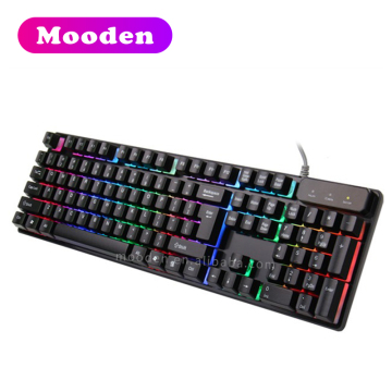 High-Quality 3-Color LED Backlit Mechanical Gaming Keyboard - 104 Keys, USB Wired, for PC/Computer