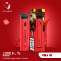 الجملة بنسبة 100 ٪ gunnpod 2000 puffs disposables vape