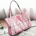 Luminous folding geometric tote bag for women