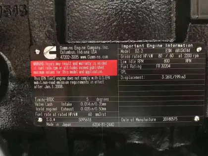 Genuine B3.3 Auto Engine Assembly