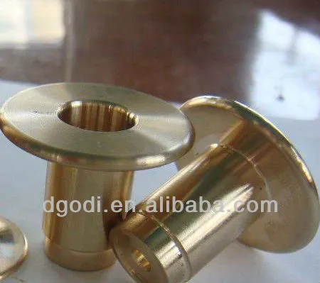 custom made brass hollow tubular rivets