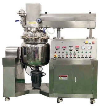 Double Layer Heating Electric Detergent Mixer Emulsifier Tank Vacuum Cream Making Machine
