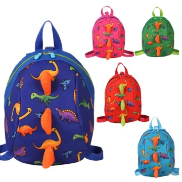 Waterproof Oxford Dinosaur Cartoon Shoulder Backpack for Kids