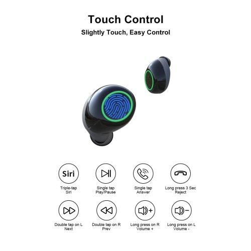 Dual True Wireless Bluetooth Earbuds with Charging Case