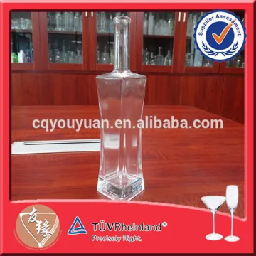 Cork Top New Design Glass Bottle 250 ML Unique Square Wine Bottles
