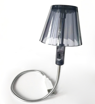 Umbrella Shape Night Reading Micro USB Flexible Gooseneck 6 LED Book Light