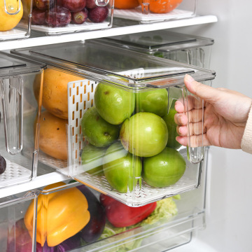 Bidone del frigorizer per l'organizzatore da cucina senza BPA multiuso con coperchio a frillo