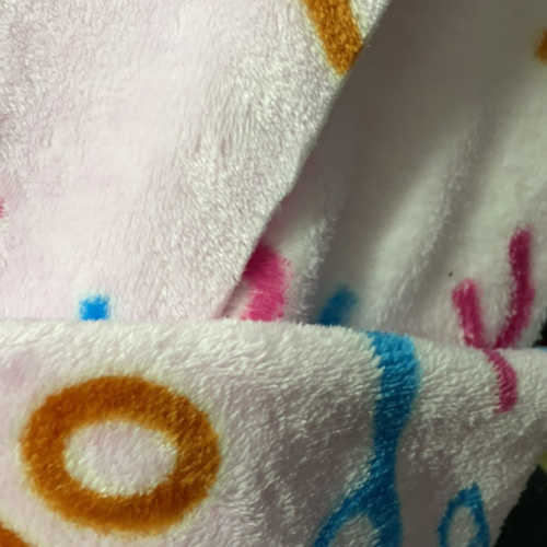 100% Polyester Double Side Flannel with Letter Printing
