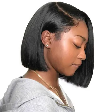 Wholesale Virgin Hair Straight Bob Wigs Mink Brazilian Human Hair 13*4 Short Bob Lace Front Wig