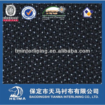 Twill woven fusible interlining fabric for suit, uniform and jacket