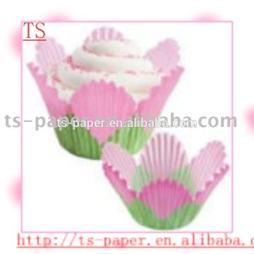 Greaseproof tulip cup cake packaging with high quality