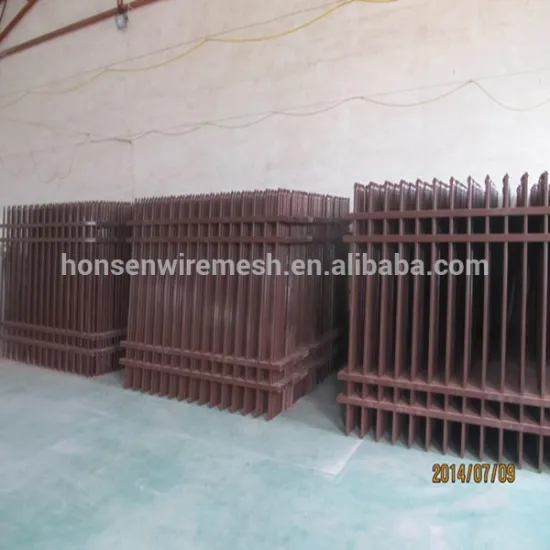 2015 very competitive price for outdoor 2 rails steel iron fence picket fencing in American