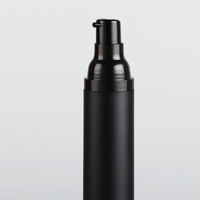 Luxury plastic pp black matte lotion airless pump