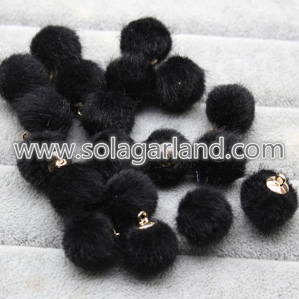 Mink Fur Ball Pompom Pom Ball Charm Pendants