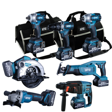 ATO CB2007 Seven-in-One 18V/21V Cordless Power Tool Combo Kit