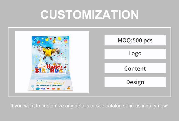 bird birthday greeting card