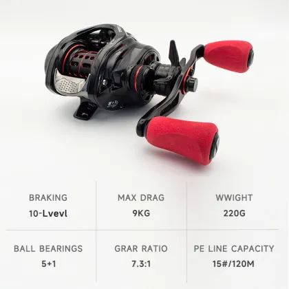 Custom Carbon Fiber BaitCasting fishing Reel