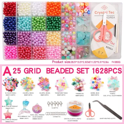 DIY Jewelry Making Kit: Vibrant Beads Collection Including Soft Polymer, Ceramic, Clay, and Porcelain beads