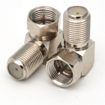 Right Angle F Male to F Female Plug Connector Adapter