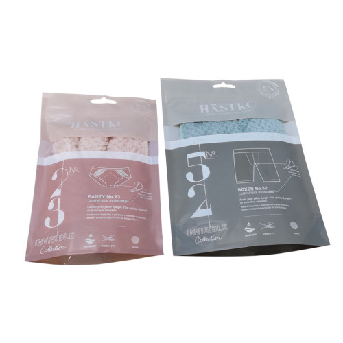 Resealable Zipper Compostable Garment Clothing Sock Packaging Bags