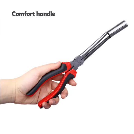 Mainpoint Car Spark Plug Wire Removal Pliers Bend Head Valve Seal Ring Pulling Cylinder Cable Insulated Handles Clamp Tool #20