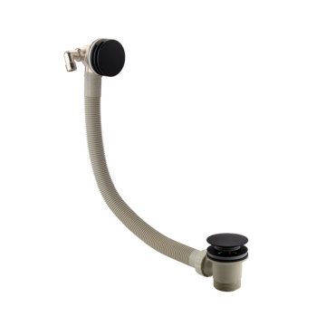 Matt Black Brass Bath Waste Mixer Filler and Overflow Combination Drain