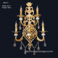 European Style Zinc Alloy French Candle Crystal Wall Lamp