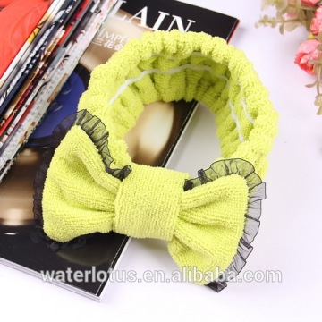 korea styleheadband mircofiber bowknot lace headband for female young girl