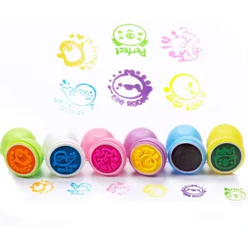 Customizable DIY Craft Ink Pad and Stamp Set for Kids: Fun, Colorful, and Self-Inking Rubber Stamps